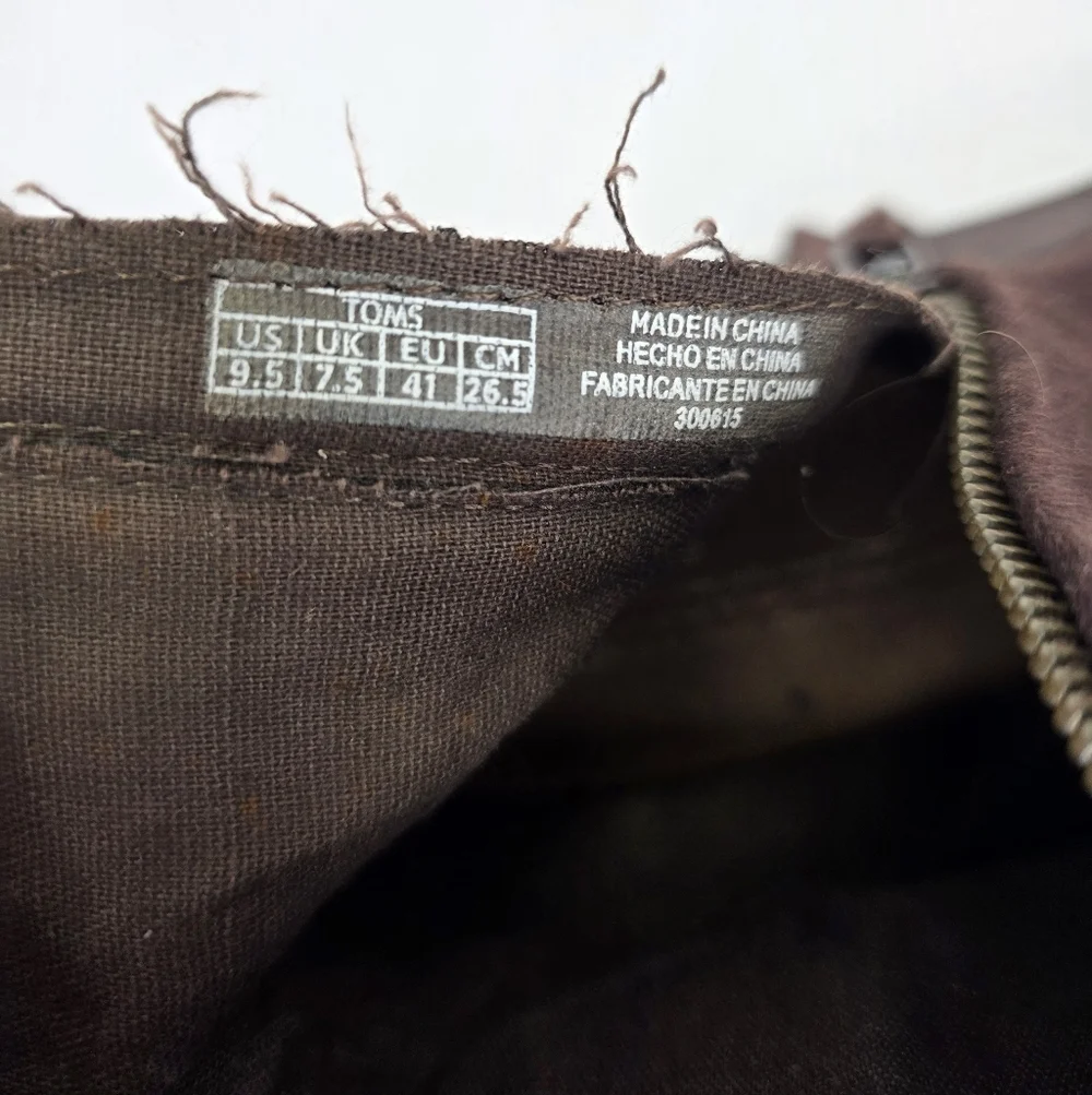 Toms size style